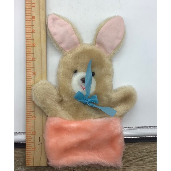 Vtg Bunny Rabbit Hand Puppet Plush Programs Easter Storytelling Playtime 10" - Picture 3 of 4